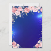 Gouden Tiara Diamonds Rozen Blauw Graduation Party Kaart (Achterkant)