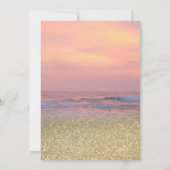 Gouden Tiara Glitter Bokeh Beach Sunset Sweet 16 Kaart (Achterkant)