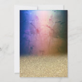 Gouden Tiara Glitter Bokeh Ombre Kleurrijk Zoet 16 Kaart (Achterkant)