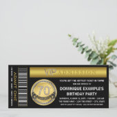 Gouden Ticket 70ste Verjaardagsfeestje Kaart (Staand voorkant)