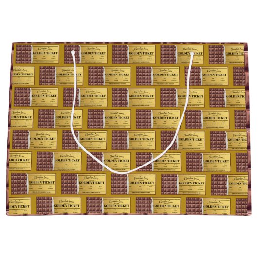 Gouden Ticket Chocoladereep Groot Cadeauzakje (Voorkant)