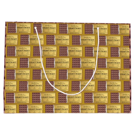 Gouden Ticket Chocoladereep Groot Cadeauzakje (Achterkant)