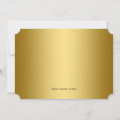Gouden Ticket Goud Maskerade Feest Kaart (Achterkant)