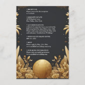 Gouden Ticket Paspoort Boarding Pass Bruiloft Informatiekaartje (Voorkant)