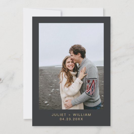 Gouden Ticket Paspoort Boarding Pass Bruiloft Save The Date (Achterkant)