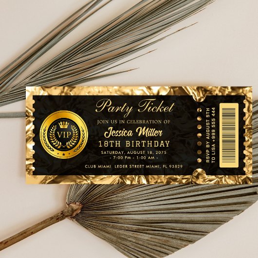 gouden ticket uitnodigingen
