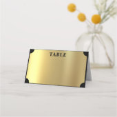 Gouden Ticket Zwart & Goud Trouwen Plaatskaartje (Voorkant)