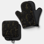 Gouden Tijdperk Ovenwant & Pannenlap Set (Voorkant / Achterkant)