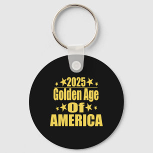 Gouden Tijdperk Van Amerika 2025 Trump President R Sleutelhanger