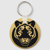 Gouden Tijger Crest Embleem Sleutelhanger (Achterkant)