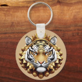 Gouden Tijger Crest Embleem Sleutelhanger (Achterkant)