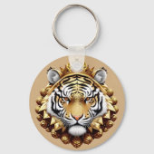 Gouden Tijger Crest Embleem Sleutelhanger (Achterkant)