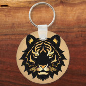 Gouden Tijger Crest Embleem Sleutelhanger (Achterkant)