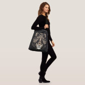 Gouden Tijger Hoofd Crossbody Tas (Op model)