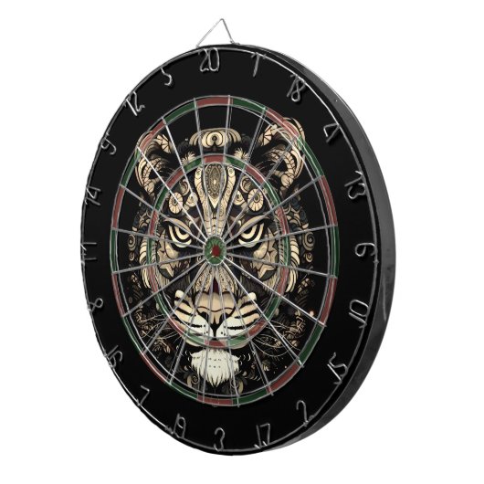 Gouden Tijger Hoofd Dartbord (Voorkant Rechts)