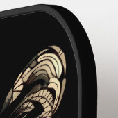 Gouden Tijger Hoofd Pickleball Paddle (Links Detail)
