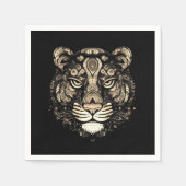Gouden Tijger Hoofd Servet (Voorkant)