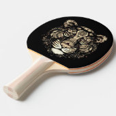 Gouden Tijger Hoofd Tafeltennisbatje (Voorkant Gekanteld)
