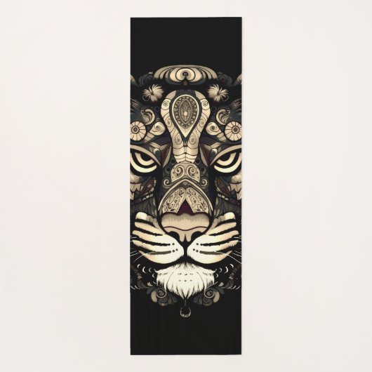 Gouden Tijger Hoofd Yogamat (Achterkant)