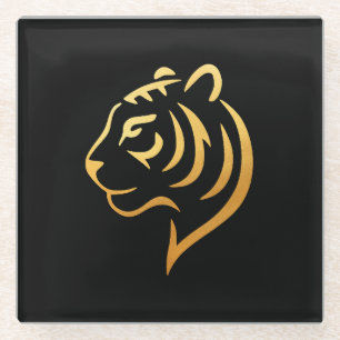 Gouden Tijger - Japanse Minimalist Glazen Onderzetter