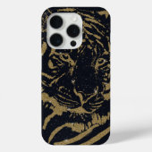 Gouden tijger zwart ontwerp Case-Mate iPhone case (Achterkant)