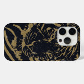 Gouden tijger zwart ontwerp Case-Mate iPhone case (Achterkant (horizontaal))