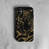 Gouden tijger zwart ontwerp Case-Mate iPhone case