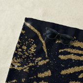 Gouden tijger zwart ontwerp strandlaken