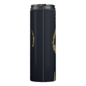 Gouden tijger zwart ontwerp thermosbeker (Achterkant)