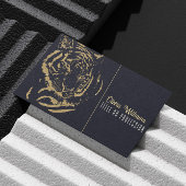 Gouden tijger zwart ontwerp visitekaartje