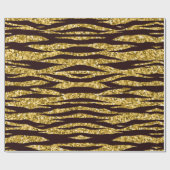 gouden tijgerafdrukken, tijgerhuidpatroon, tijgerb cadeaupapier (Vlak)