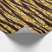 gouden tijgerafdrukken, tijgerhuidpatroon, tijgerb cadeaupapier (Hoek)