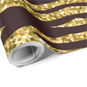 gouden tijgerafdrukken, tijgerhuidpatroon, tijgerb cadeaupapier (Rol Hoek)