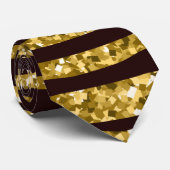 gouden tijgerafdrukken, tijgerhuidpatroon, tijgerb stropdas (Opgerold)