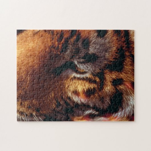 Gouden Tijgeroog Close-Up Wildlife Legpuzzel (Horizontaal)