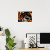 Gouden Tijgeroog Close-Up Wildlife Poster (Thuiskantoor)