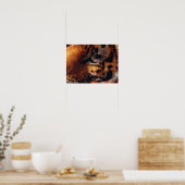 Gouden Tijgeroog Close-Up Wildlife Poster (Keuken)