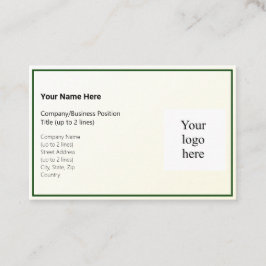 Gouden Tint Gradient & Hunter Logo Euro Visitekaartje