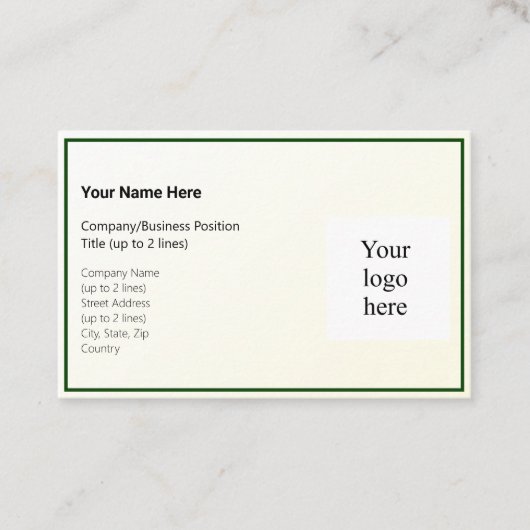 Gouden Tint Gradient & Hunter Logo Euro Visitekaartje (Voorkant)