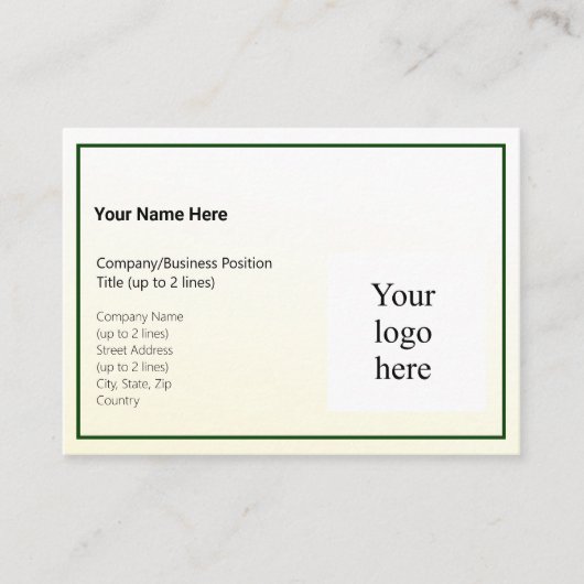 Gouden Tint Gradient & Hunter Logo Mighty Visitekaartje (Voorkant)