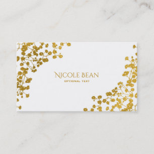 Gouden Tinten Baby's Breath Witte Elegante Bloemen Visitekaartje