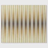 Gouden tinten en witte strepen cadeaupapier (Vlak)