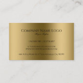 Gouden tinten glanzende look strepen visitekaartje (Achterkant)