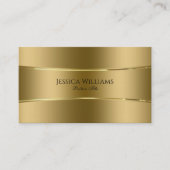 Gouden tinten glanzende look strepen visitekaartje (Voorkant)
