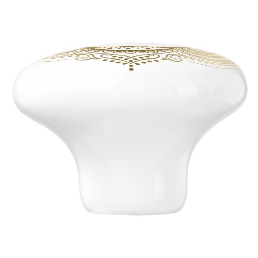 Gouden tinten Leuke olifant & kant Keramische Knop (Zijkant)