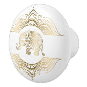 Gouden tinten Leuke olifant & kant Keramische Knop (Rechts)