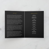 Gouden Tinten op Zwarte Bi-fold Herdenkingsprogram (Binnen)