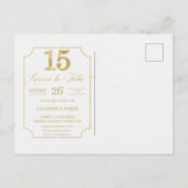 Gouden tinten Save the Date Spaanse Reserva la Fec Aankondigingskaart (Achterkant)