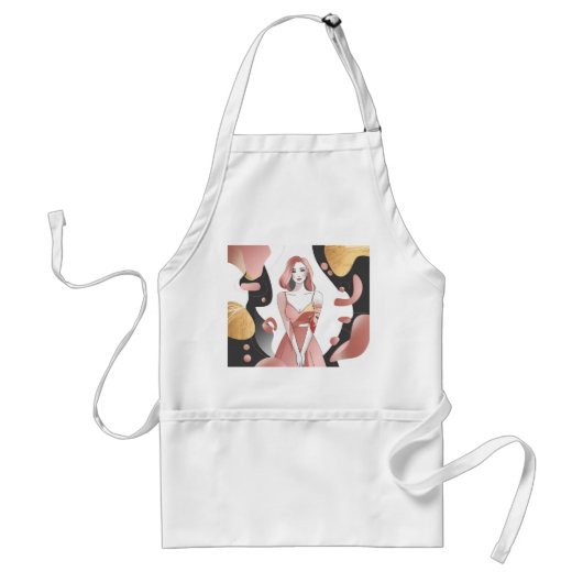 Gouden tinten van haar standaard schort (Voorkant)