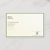Gouden tintgradiënt & Hunter-logo Euro Visitekaartje (Achterkant)
